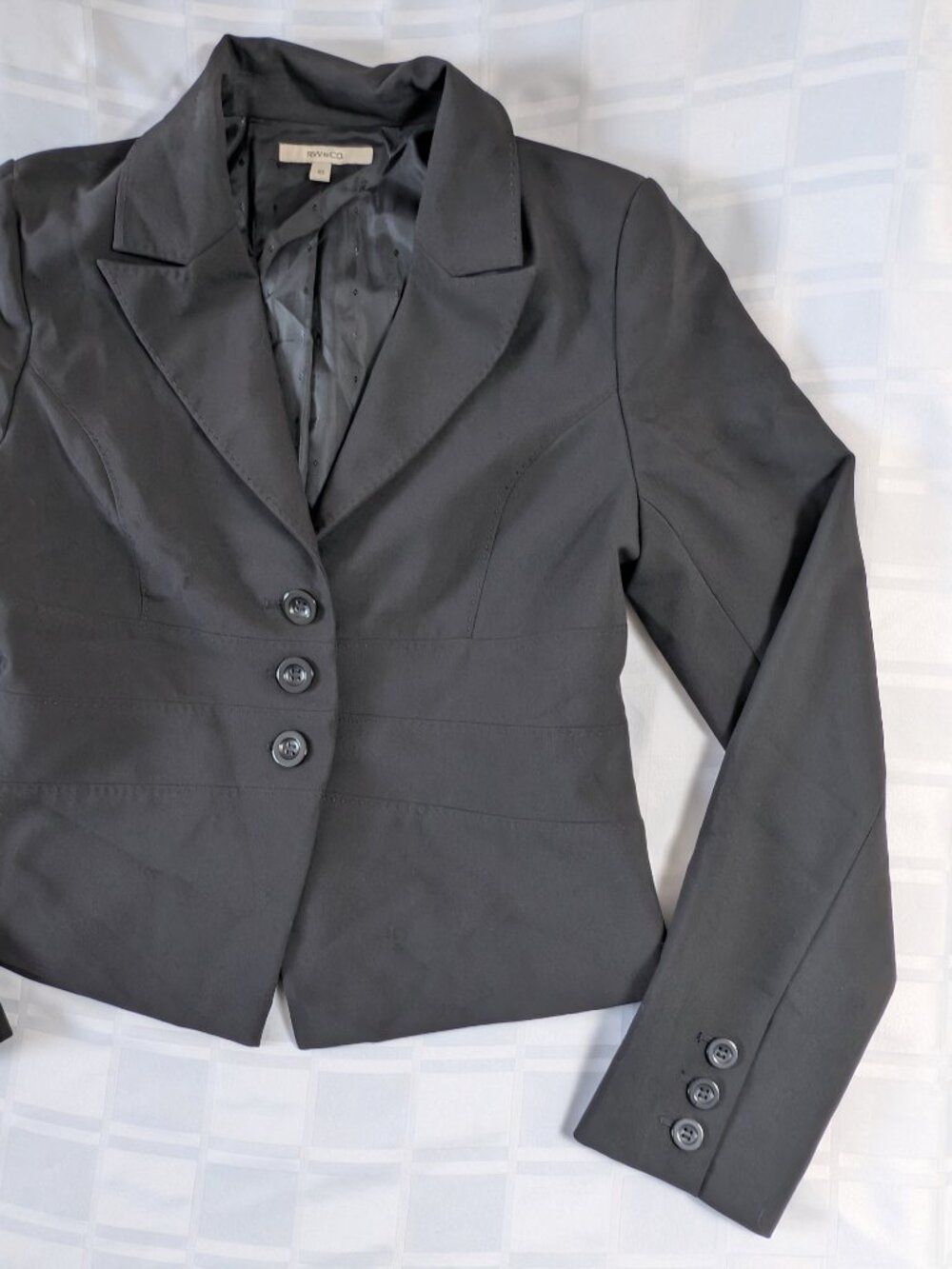 RW&CO WOMEN'S GRAY BLAZER BUSINESS JACKET FASHION FORMAL WEAR SIZE 10 STYLE - Picture 15 of 16